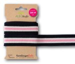 Bio Stripe Me - College Col. 56 - schwarz/meringa/rosa scuro - Life Loves You - Hamburger Liebe
